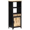 vidaXL Highboard Black and brown Solid mango wood Highboard Rectangular