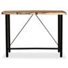 vidaXL Bar Set Brown and Black Solid reclaimed wood and steel Industrial