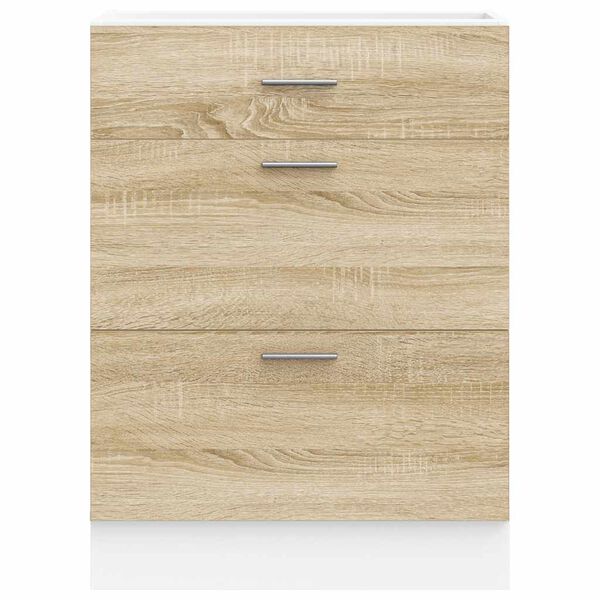 vidaXL Kitchen Base Cabinet Sonoma oak Engineered wood Medium