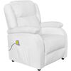 vidaXL Massage Recliner Chair White Faux Leather