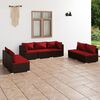 vidaXL Garden Lounge Set Brown PE rattan Large Modular