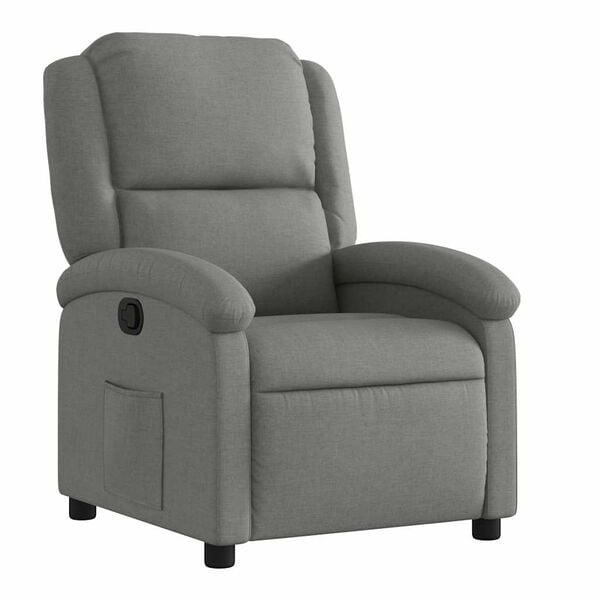vidaXL Recliner Chair Dark grey Fabric (100% polyester), metal, plywood