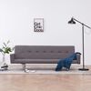 vidaXL Sofa Bed with Armrest Taupe Fabric