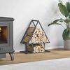 vidaXL Firewood Rack Anthracite 19.7x9.8x23.6" Cold-rolled steel