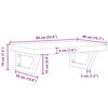 vidaXL Basin Shelf Beech and White Solid beech wood and steel