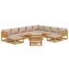 vidaXL Garden Lounge Set Taupe Solid Acacia wood Large Modular
