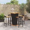vidaXL Garden Bar Set Black