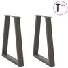 vidaXL Coffee Table Leg Set of 2 Anthracite Powder-coated steel