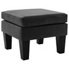 vidaXL Footstool Black Faux Leather, Solid Pine Wood Compact Simple