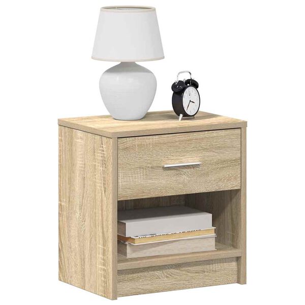 vidaXL Bedside Cabinet Sonoma oak Engineered wood Small Bedside Cabinet