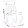 vidaXL Rocking Chair Cream White Solid Acacia Wood Standard
