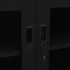 vidaXL Office Cabinet Black Steel Medium Office Cabinet Rectangular
