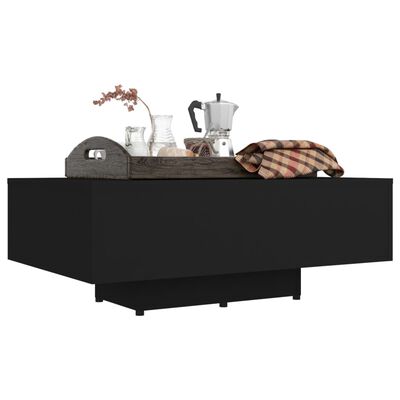 vidaXL Coffee Table Black 33.5"x21.7"x12.2" Engineered Wood
