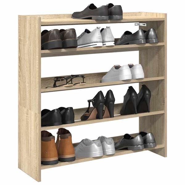 vidaXL Shoe Rack Sonoma Oak Engineered Wood Compact Shoe Rack
