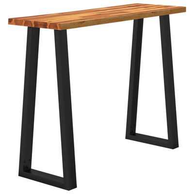 vidaXL Console Table with Live Edge 43.3"x13.8"x31.5" Solid Wood Acacia