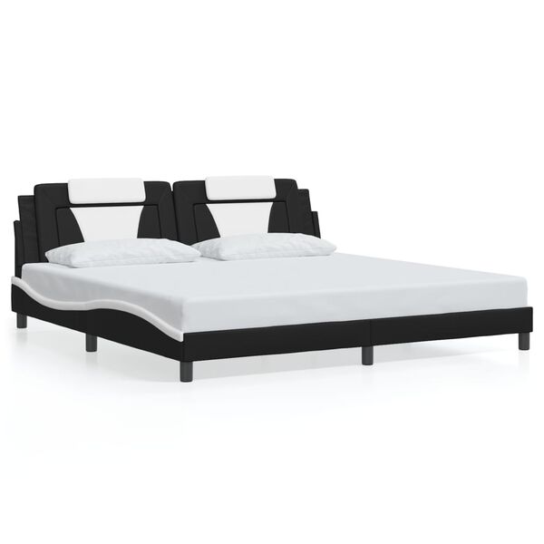 vidaXL Bed Frame Black and White