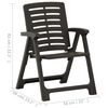 vidaXL Garden Chair Set of 2 Anthracite Plastic Standard Lightweight