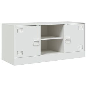 vidaXL TV Cabinet White Cold-rolled steel Medium TV Cabinet
