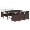 vidaXL Garden Dining Set Brown