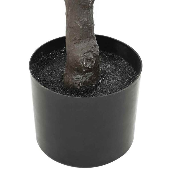 vidaXL Artificial Ficus Tree Green Polyethylene, Fiber 51.2 in tall