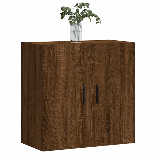 vidaXL Wall Cabinet Brown Oak Engineered Wood Medium Wall Cabinet