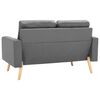 vidaXL Sofa Light grey 100% polyester, solid pine wood, rubberwood Medium