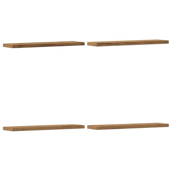 vidaXL Wall Shelf Set of 4 Artisan oak Engineered wood