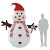 vidaXL Inflatable Snowman White, red, and black