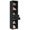 vidaXL Highboard Black Engineered wood Tall Highboard Rectangular