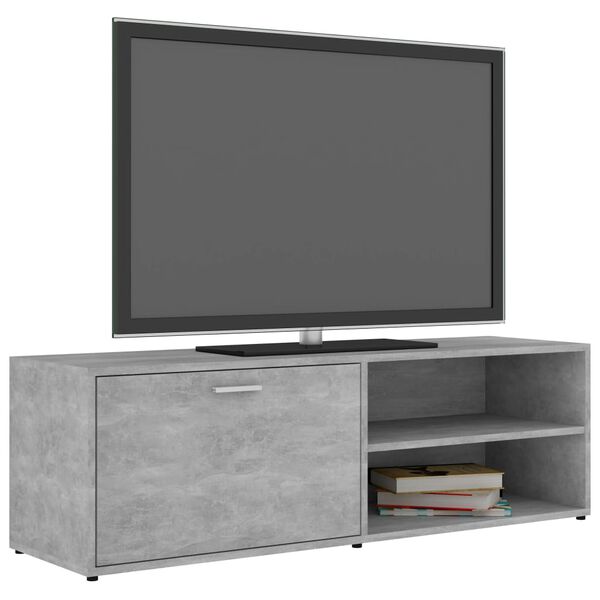 vidaXL TV Cabinet Concrete Grey 47.2x13.4x14.6" Engineered Wood