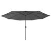 vidaXL Garden Parasol Anthracite Fabric (100% polyester), metal Large