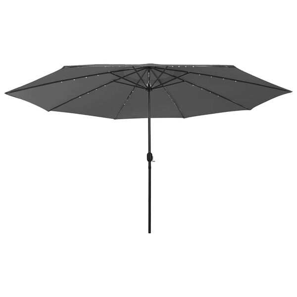 vidaXL Garden Parasol Anthracite Fabric (100% polyester), metal Large