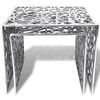 vidaXL Side Table Set of 2 Silver Aluminum Small Lightweight