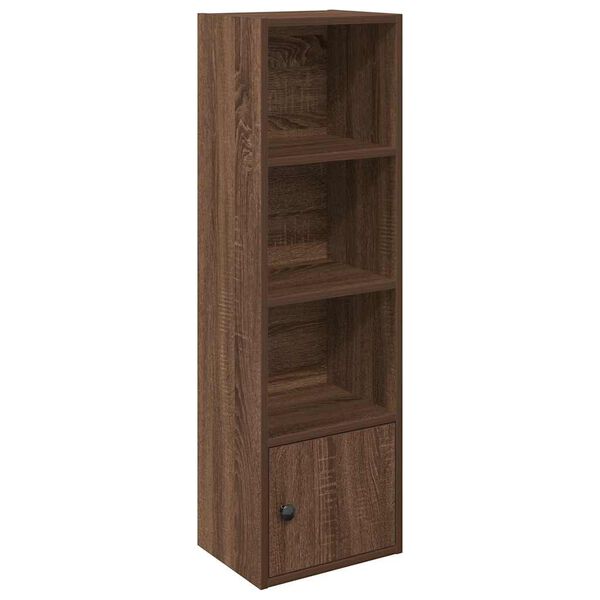 vidaXL Bookcase Brown oak Engineered wood Compact Bookcase Rectangular