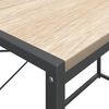 vidaXL Computer Desk Black and Oak Engineered Wood 43.3x23.6x54.3 in