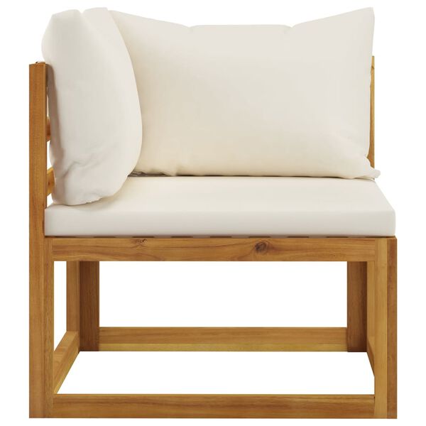 vidaXL Garden Bench Cream white and wood