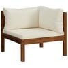 vidaXL Garden Lounge Set Cream, Natural Wood