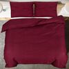 vidaXL Duvet Cover Set Bordeaux Microfiber Queen Lightweight