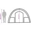 vidaXL Camping Tent Tunnel 4-Person Green Waterproof