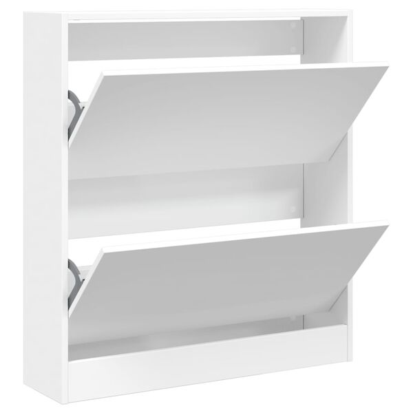 vidaXL Shoe Cabinet White Engineered wood Compact Shoe Cabinet