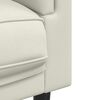 vidaXL Sofa Cream Velvet (100% polyester), plywood, solid wood 2-seater