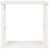 vidaXL Patio Log Holder White 42.5x20.5x41.7" Solid Wood Pine