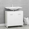 vidaXL Bathroom Cabinet High gloss white Engineered wood Small