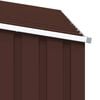 vidaXL Garden Shed Brown Galvanized Steel Large Garden Shed