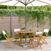 vidaXL Garden Dining Set Cream White Solid Acacia wood Standard