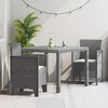 vidaXL Garden Dining Set 3 pcs Light Grey Polt rattan