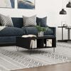 vidaXL Coffee Table Black Engineered wood Medium Coffee Table Square