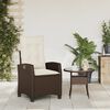 vidaXL Reclining Garden Chair Brown, Cream White