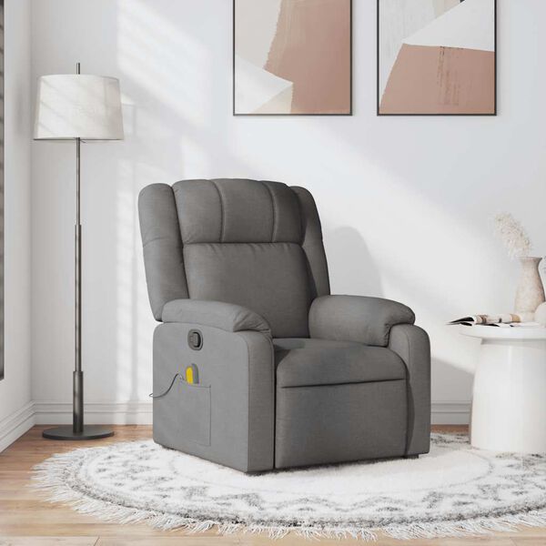 vidaXL Massage Recliner Chair Dark Grey
