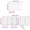 vidaXL Dog Gate Set of 12 White Poplar wood 236.2 in, 12 panels